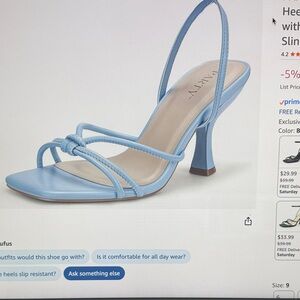 Blue Strappy Heels for Women